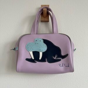 RARE Vintage Y2K Paul Frank Lilac Bag with Blue Walrus